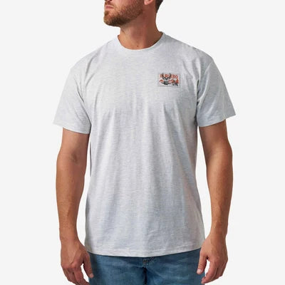 Short Sleeve Tee - Buck Stamp - Ash Grey