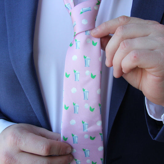 Pink Mint Juleps and Ice Necktie