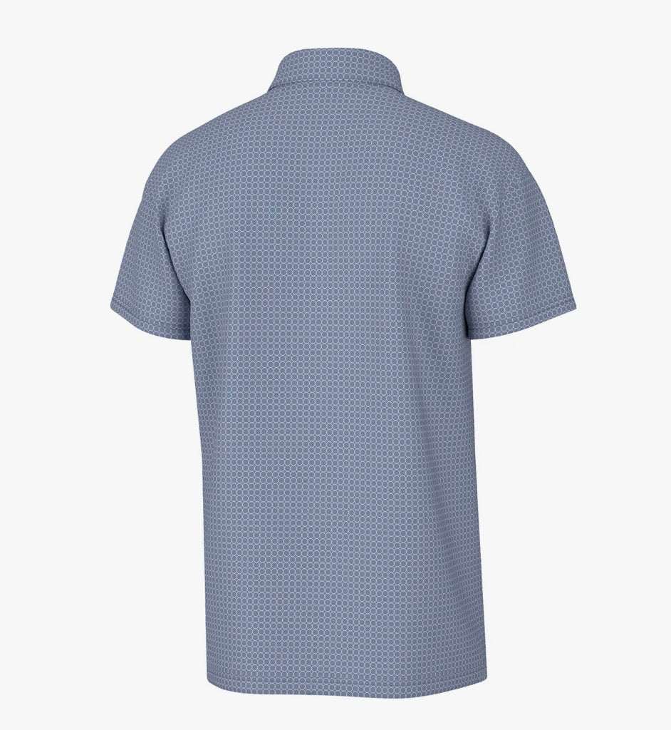 Heritage Printed Polo - Kirkos Blue