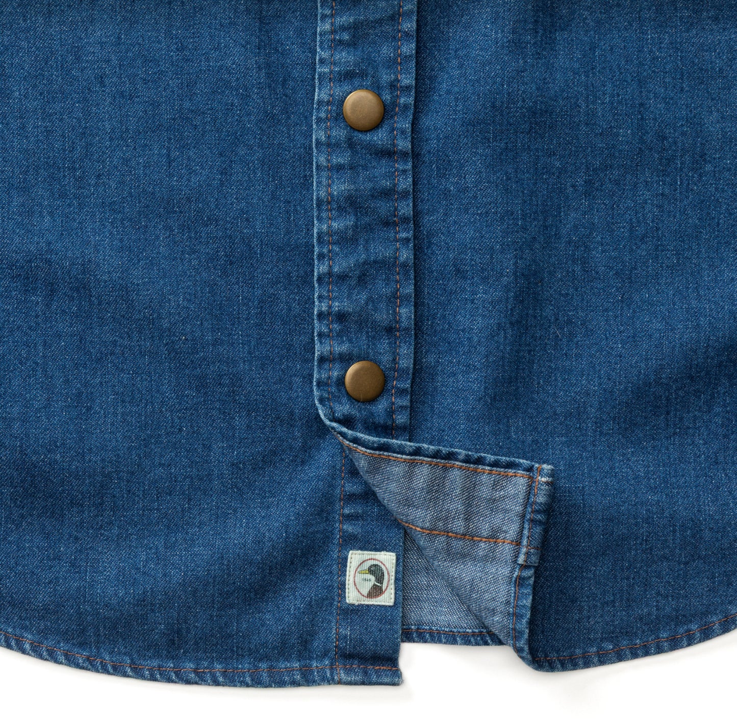 Long Sleeve Denim Snap Shirt-Clyde