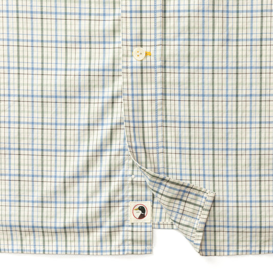 Cotton Twill Sport Shirt-Cooper in Lake Blue