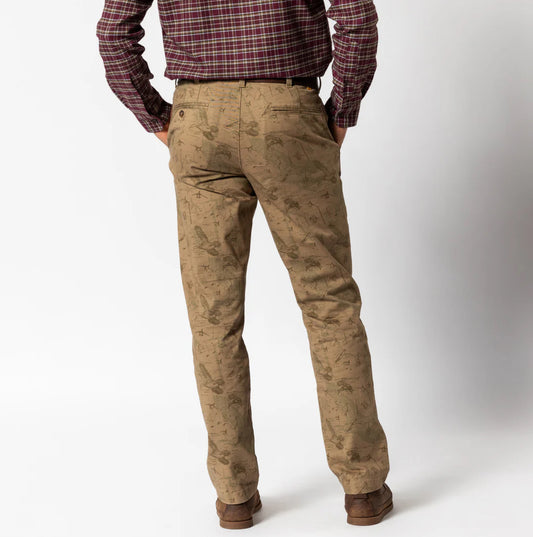 Classic Fit Gold School Chino in Toasted Khaki Mallard Blueprint