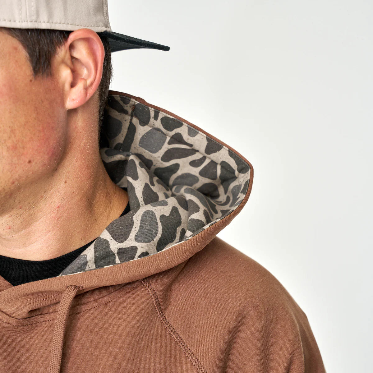 Fleece Hoodie - Heather Brown
