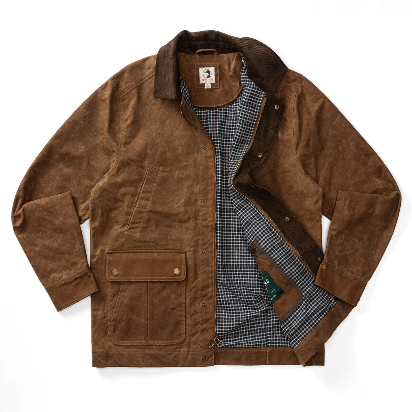 Waxed Duck Canvas Jacket in Buckskin Color