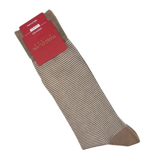Marcoliani Socks - Chic Stripe Cappuccino