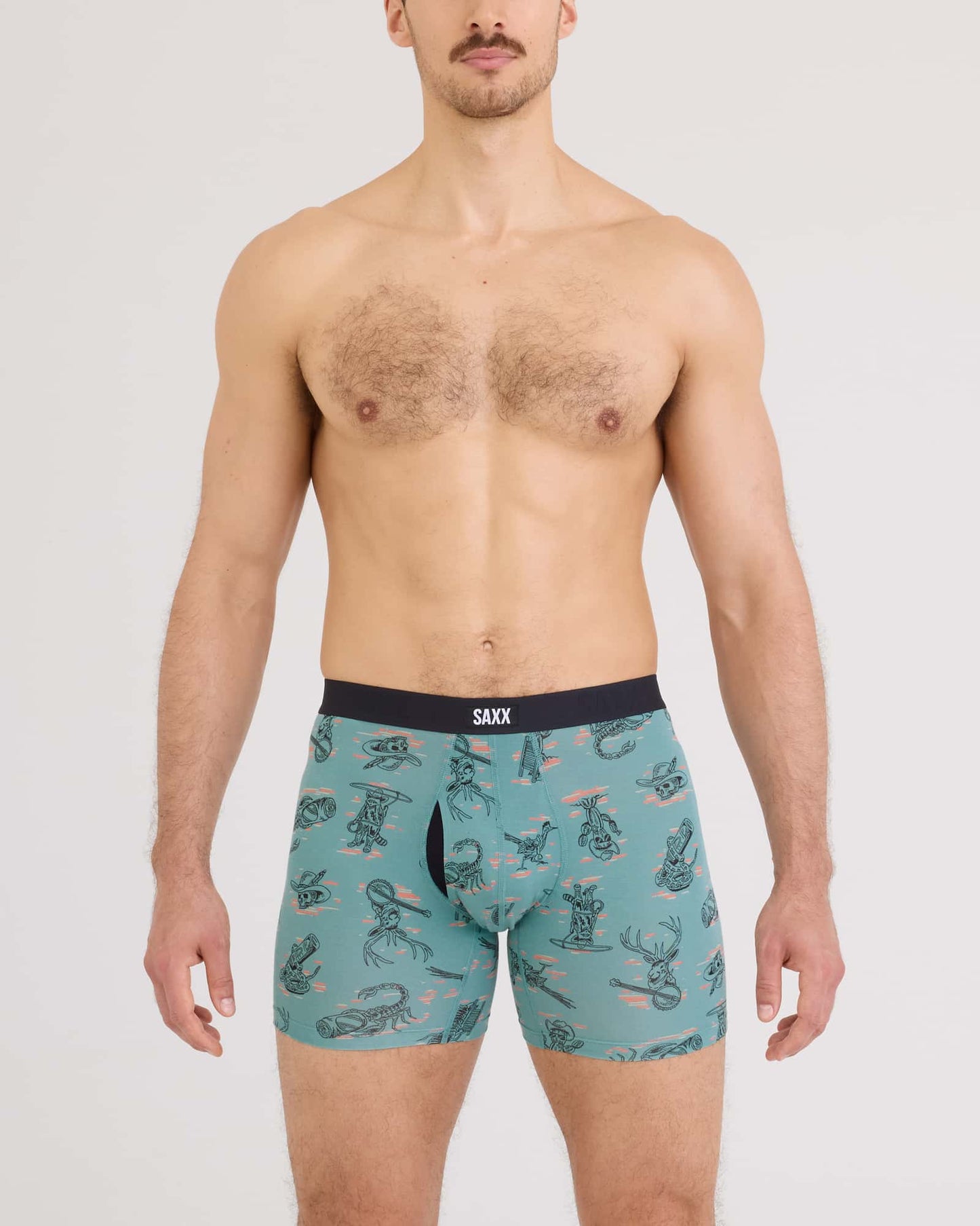 Saxx Underwear Vibe Xtra Soft Comfort Western Weird-Washed Teal