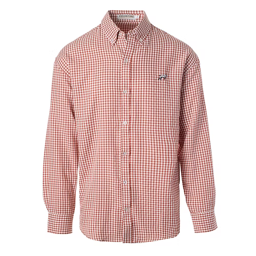Fieldstone - Youth LS Orange Braxton Button Down