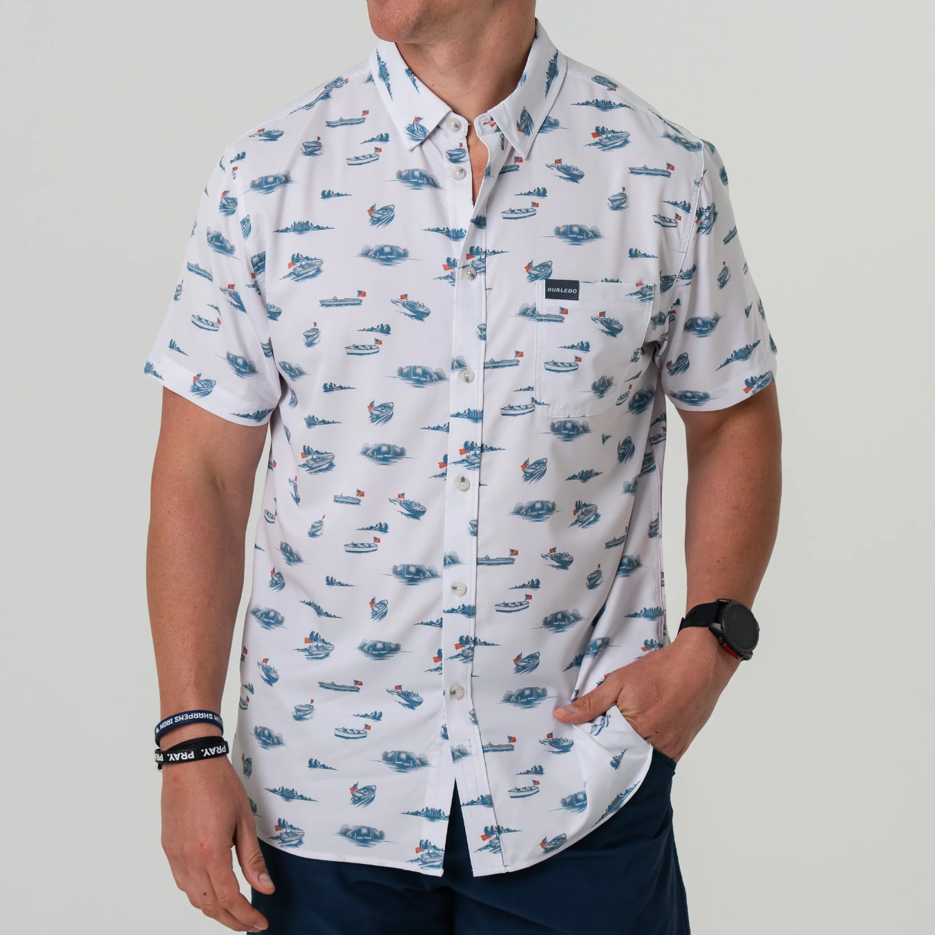 Burlebo - Lake Weekend Performance Button Up