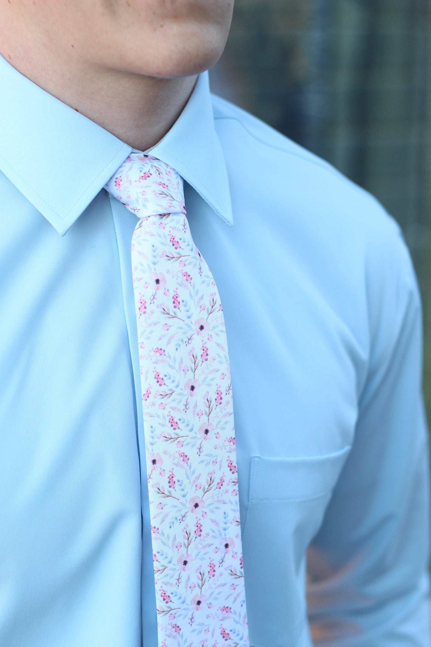 Tough Apparel - Pastel - Pastel Flower Tie: 3.25" Standard Tie