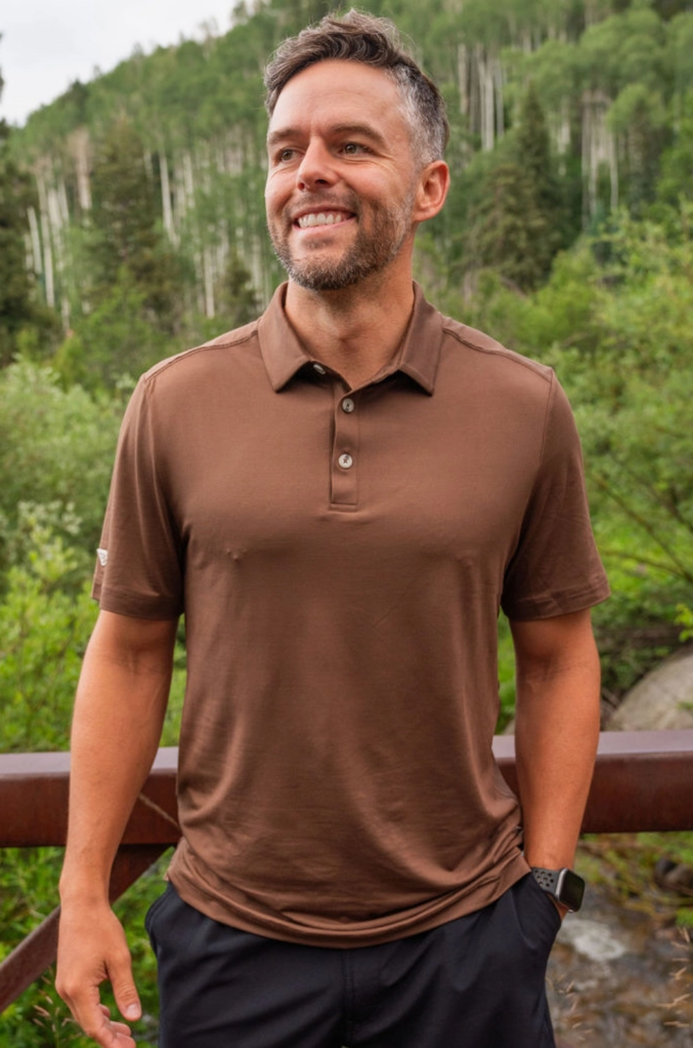 Burlebo - Performance Polo in Heather Brown