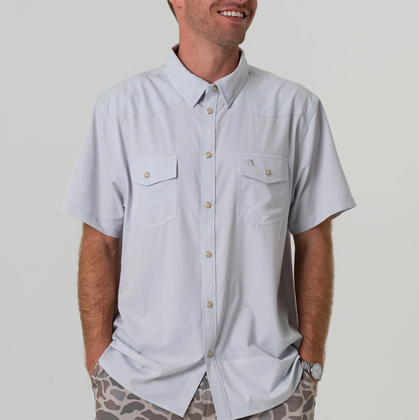 Burlebo - Performance Western Shirt Light Grey