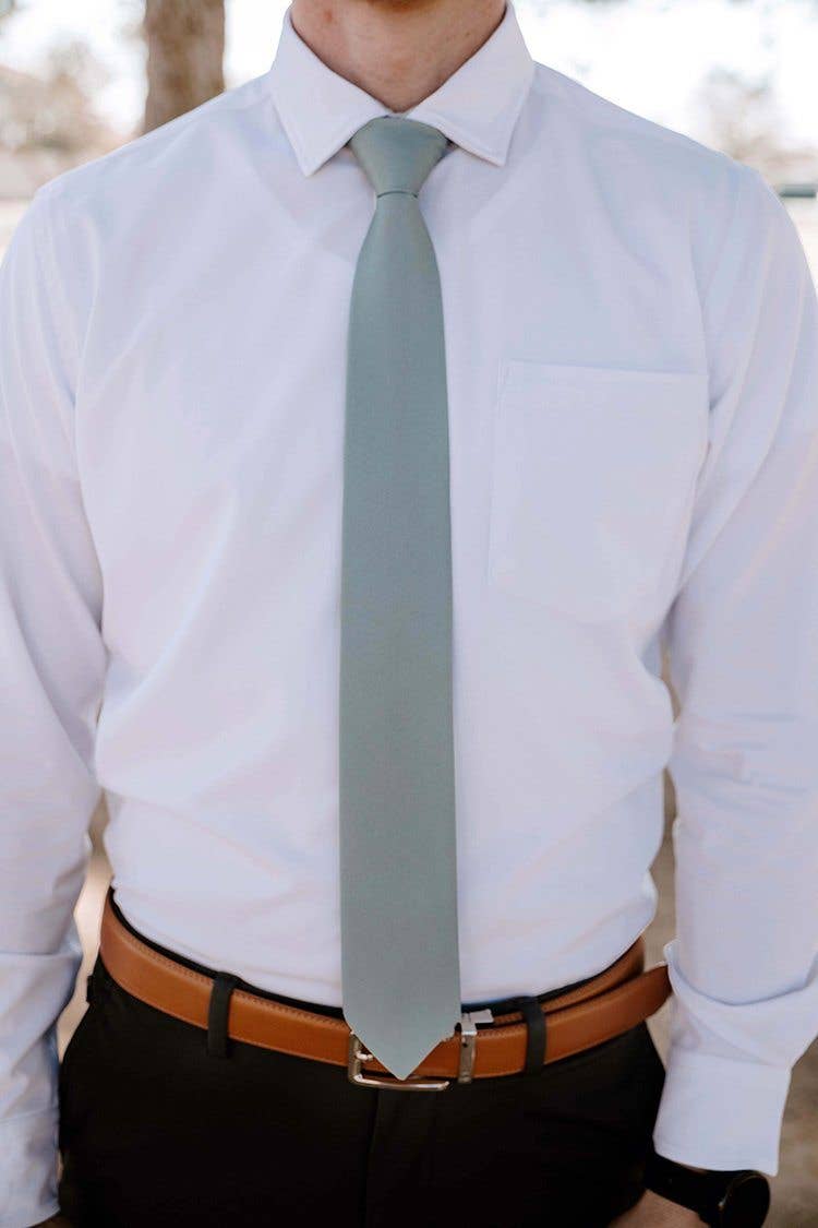 Tough Apparel - Evergreen - Sage Green Tie: 3.25" Standard Tie