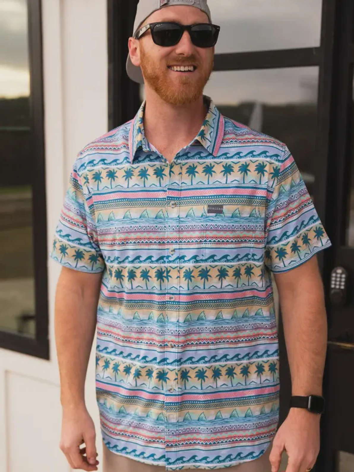 Burlebo - Palms and Fins Button Up