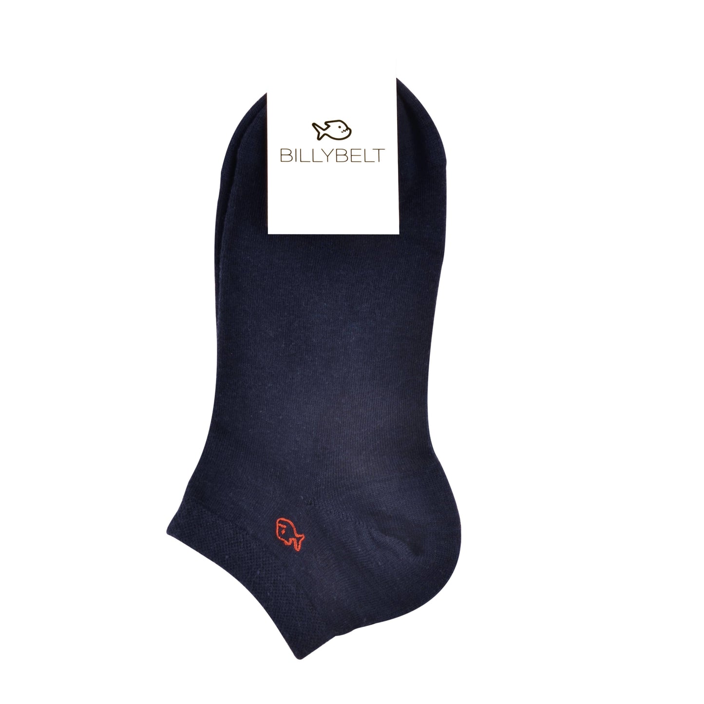 BILLYBELT - Plain Dark Blue Combed Cotton Ankle Socks