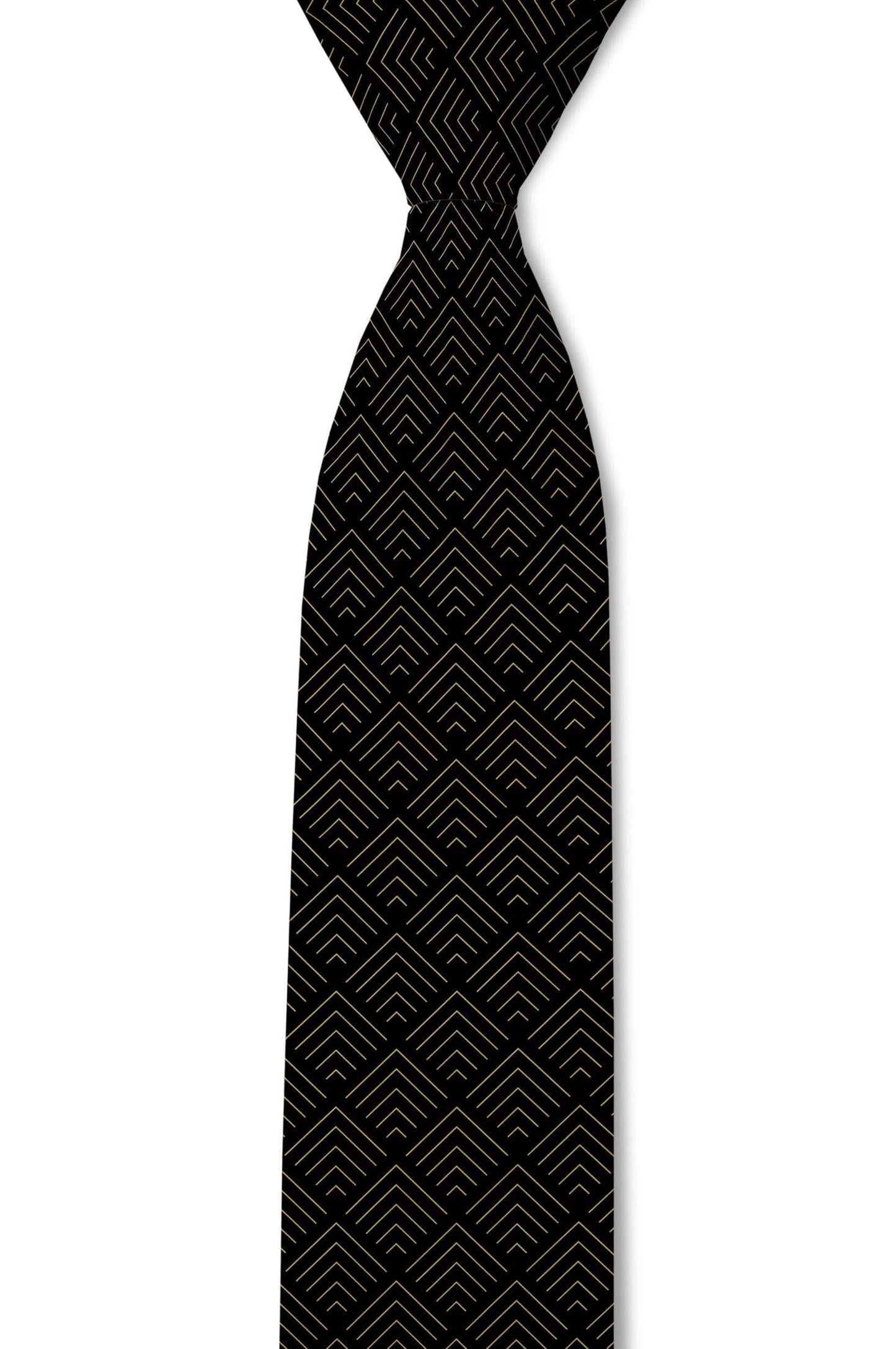 Tough Apparel - Vogue – Subtle Gold and Black Tie: 3.25" Standard Tie