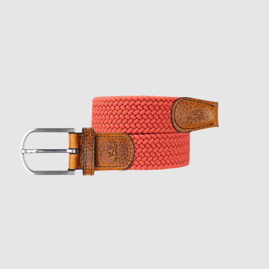 BILLYBELT - Pink Peach Braided Elastic Belt
