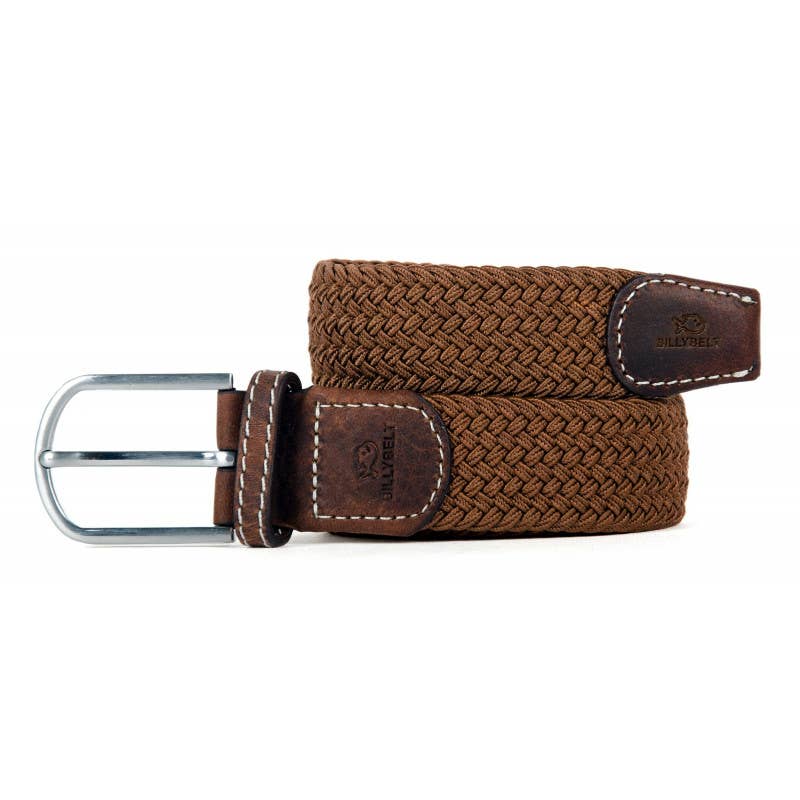 BILLYBELT - Camel Brown Elastic Braided Belt