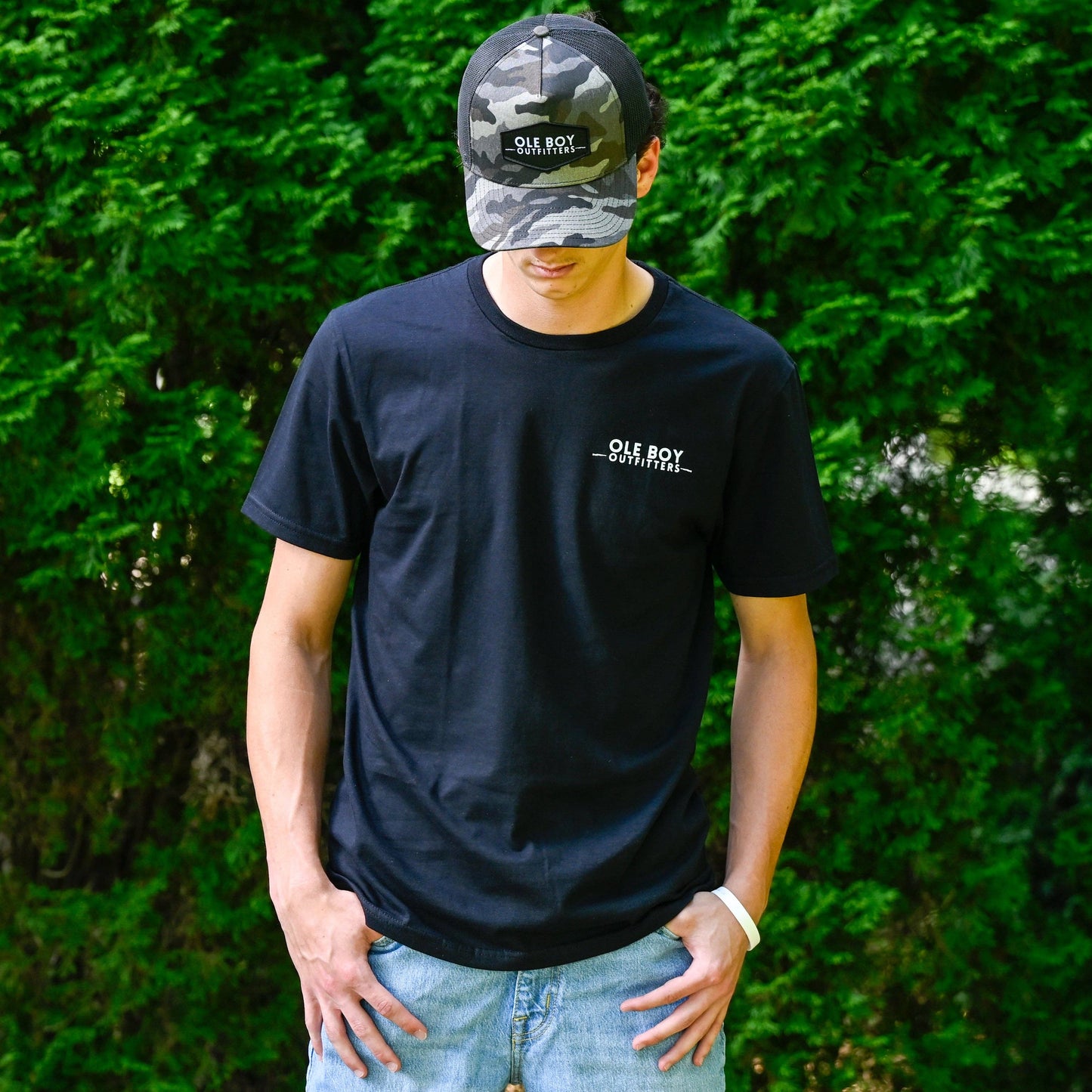Ole Boy Outfitters - OLE BOY Black Camo Classic Logo Patch Hat