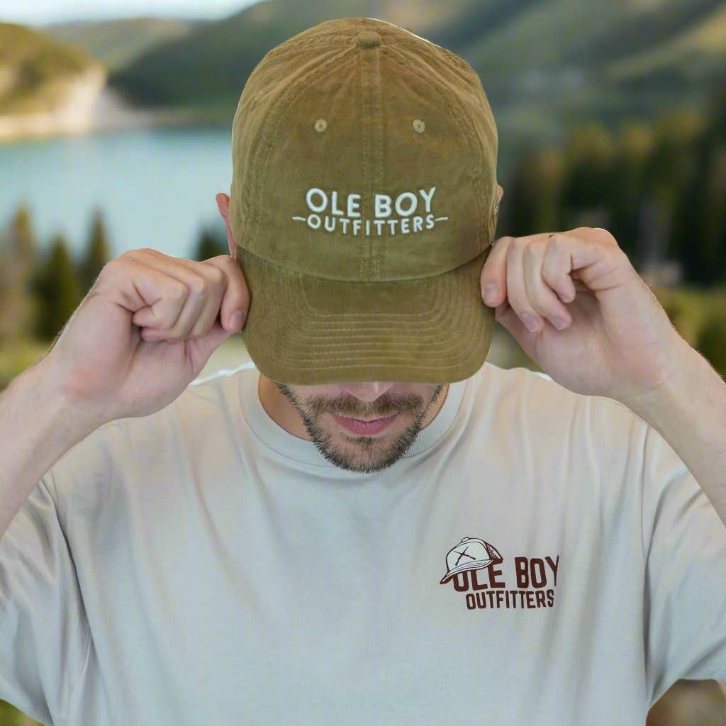 Ole Boy Outfitters - OLE BOY Classic Logo Corduroy Dad Hat - Tan