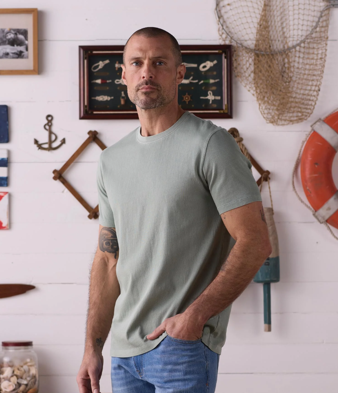 The Normal Brand - Normal Jersey Henley in Jupiter