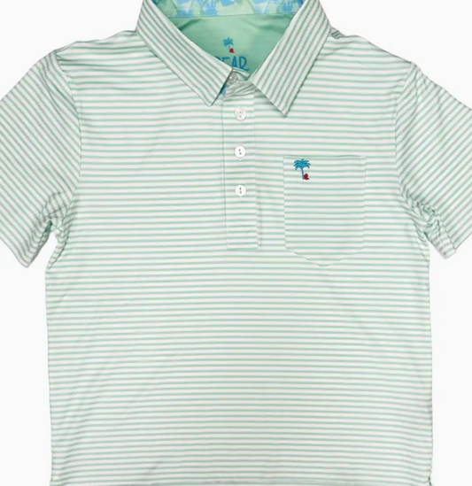 Bear and Palm - Youth Palm Golf Polo