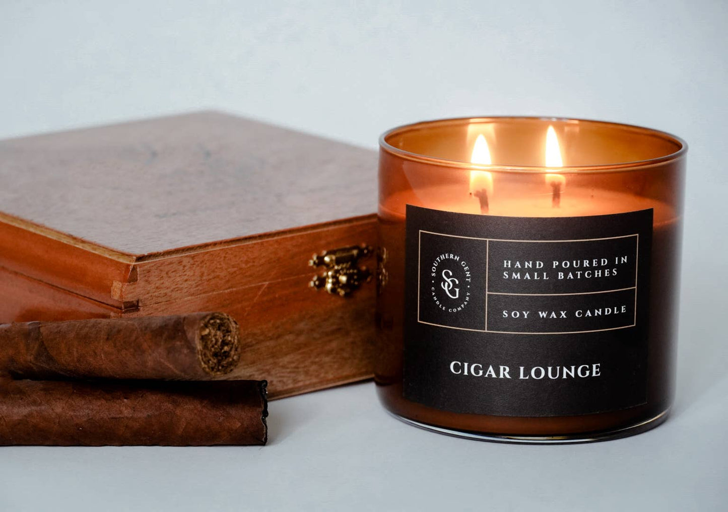 Southern Gent Candles - "Cigar Lounge" Soy/Coconut Wax Candle
