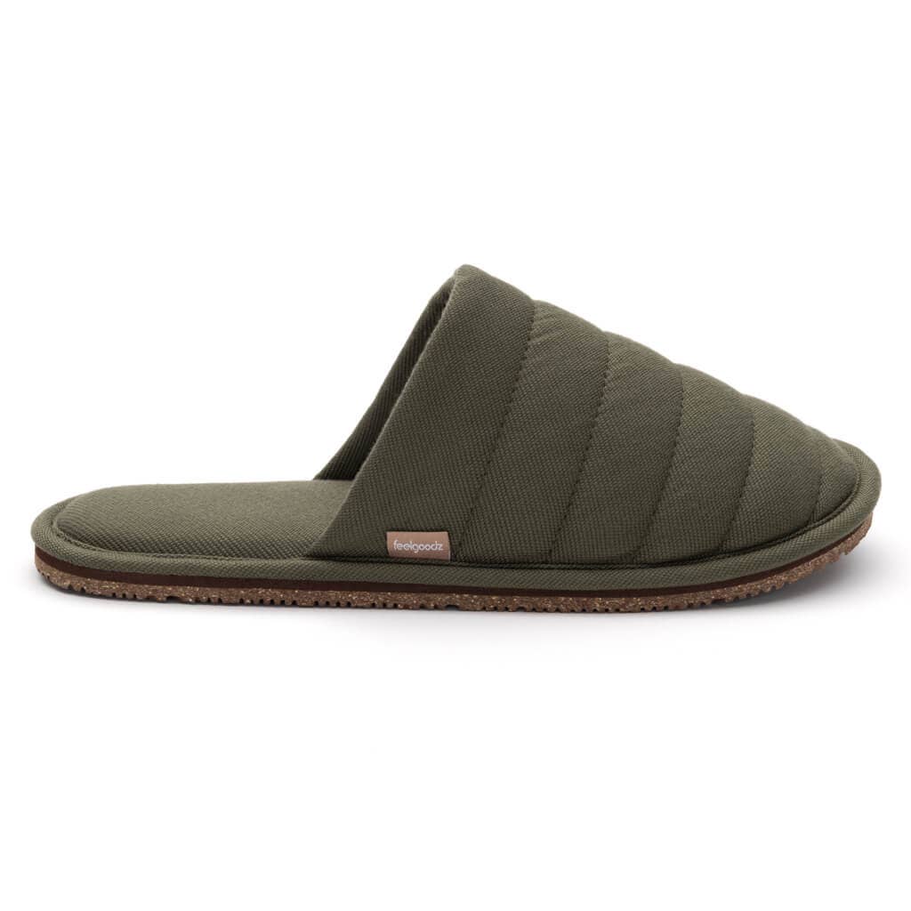 Feelgoodz - Men’s Quilted Mule Slipper: MEDIUM (8-9), LEAF