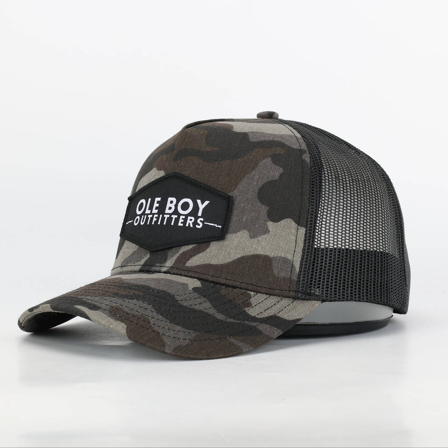 Ole Boy Outfitters - OLE BOY Black Camo Classic Logo Patch Hat
