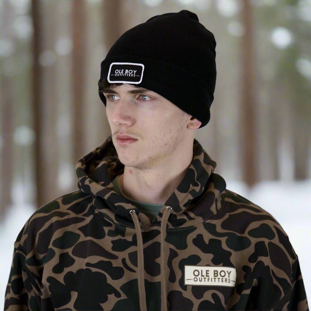 Ole Boy Outfitters - OLE BOY Black Classic Logo Beanie
