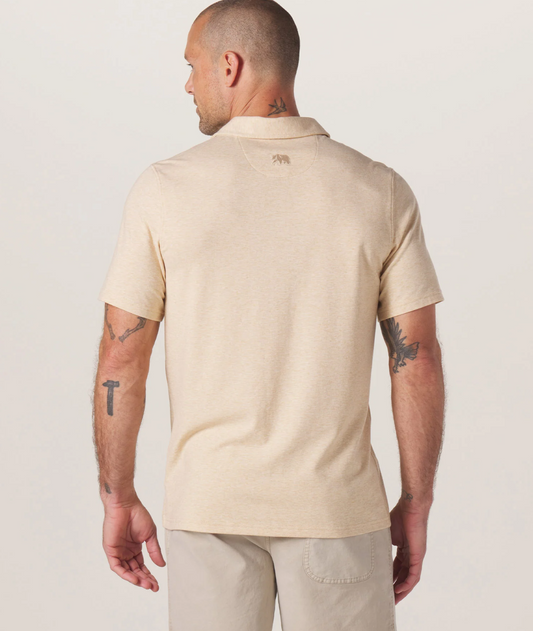 The Normal Brand - Active Puremeso SS Weekend Button Down in Iced Latte