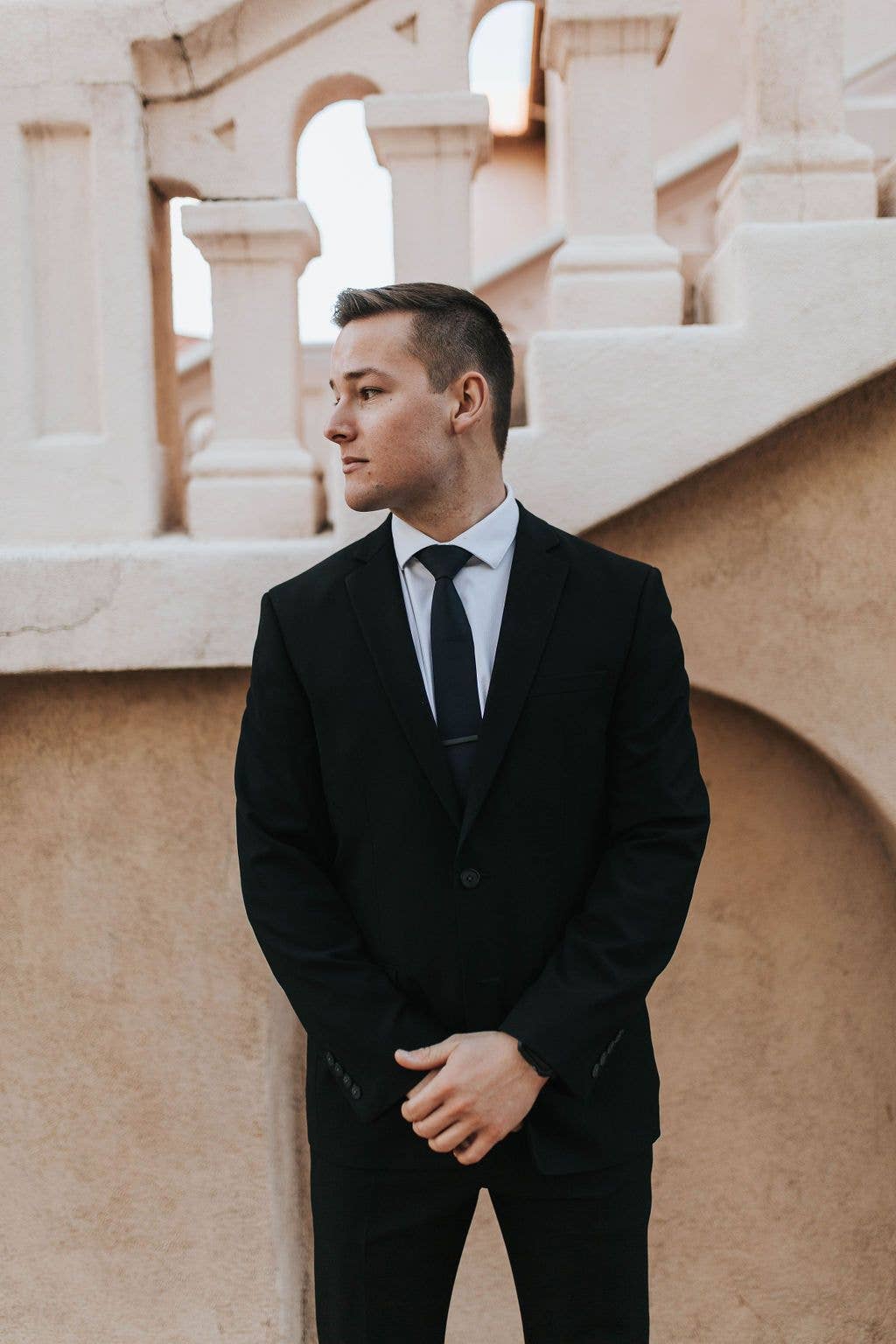 Tough Apparel - Mariana - Solid Black Tie: 2.5" Slim/Skinny Tie
