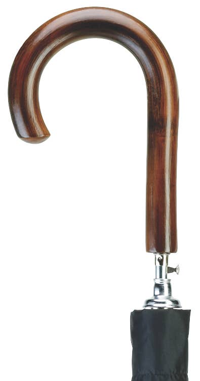 Harvy Canes - Dark Wood Crook Handle Umbrella