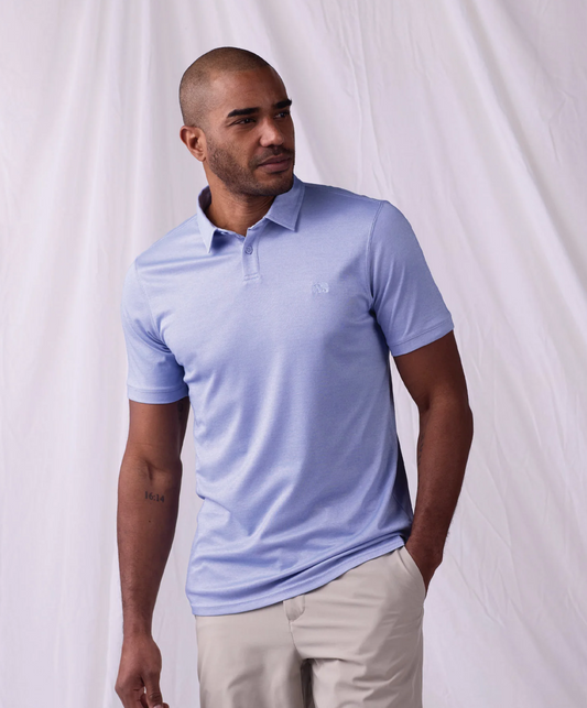 The Normal Brand - Performance Pique Polo in Glacier Blue