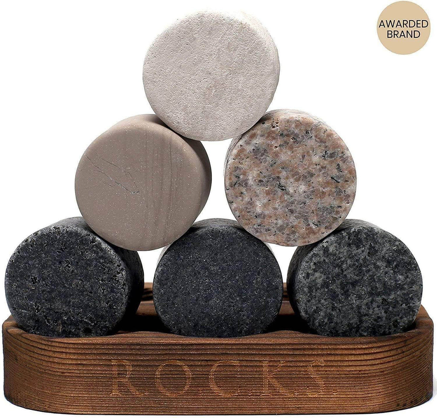 ROCKS Whiskey Chilling Stones - The Connoisseur's Set - Signature Whiskey Glass Edition