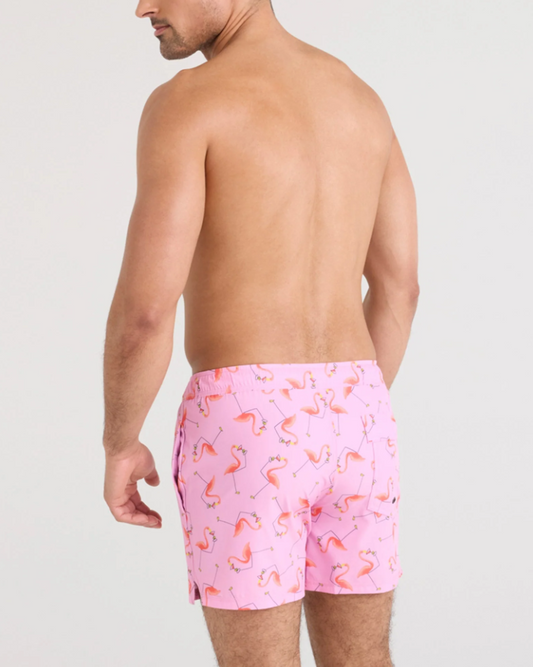 Saxx - Drinko Flamingo-Taffy 5" Swim Trunks