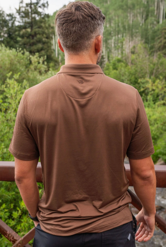 Burlebo - Performance Polo in Heather Brown