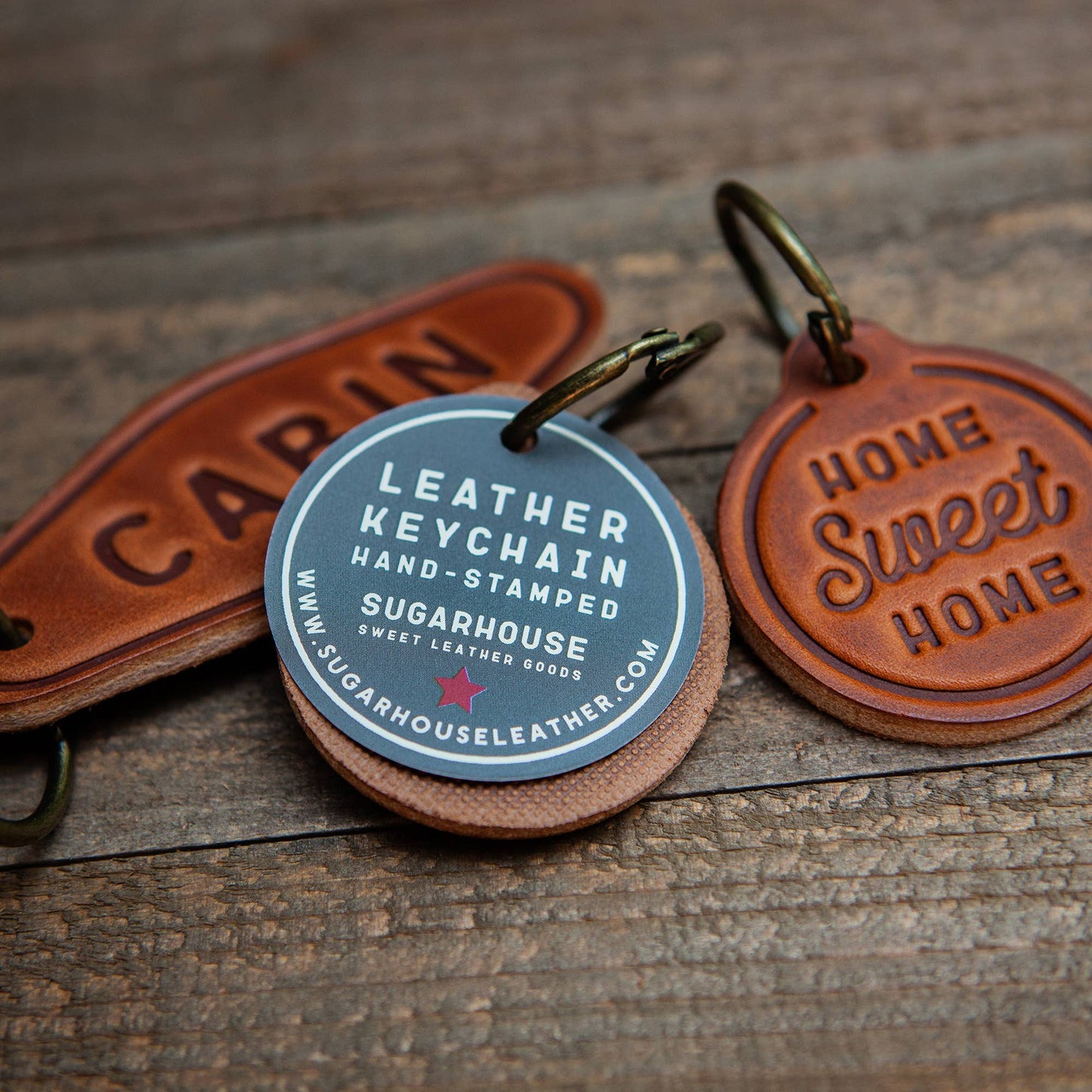 Sugarhouse Leather - Camper Leather Keychain Motel Style