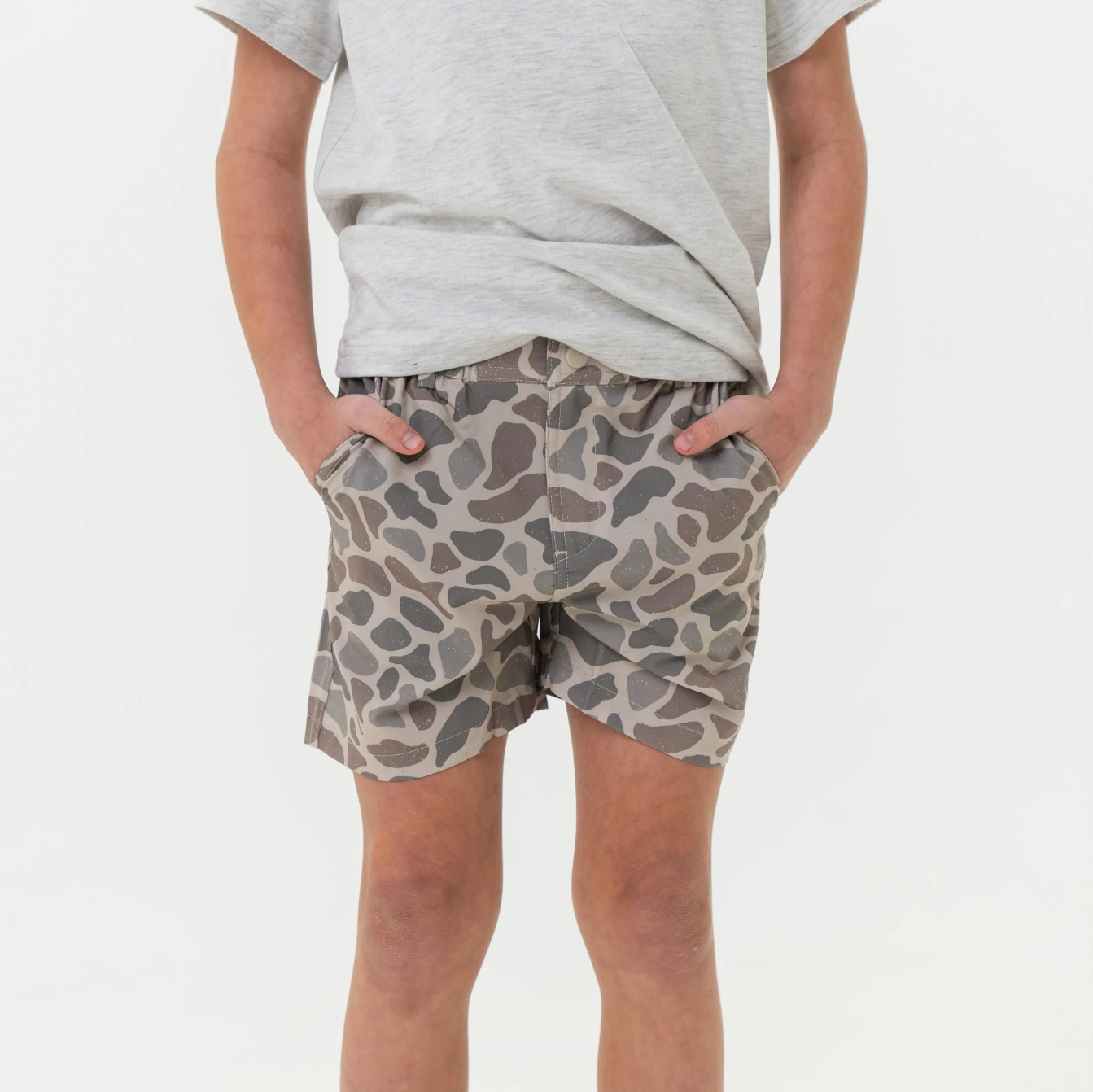 Burlebo - Youth Everyday Short Classic Deer Camo Grey Pocket