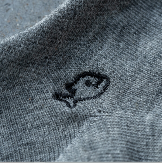 BILLYBELT - Plain Grey Combed Cotton Ankle Socks