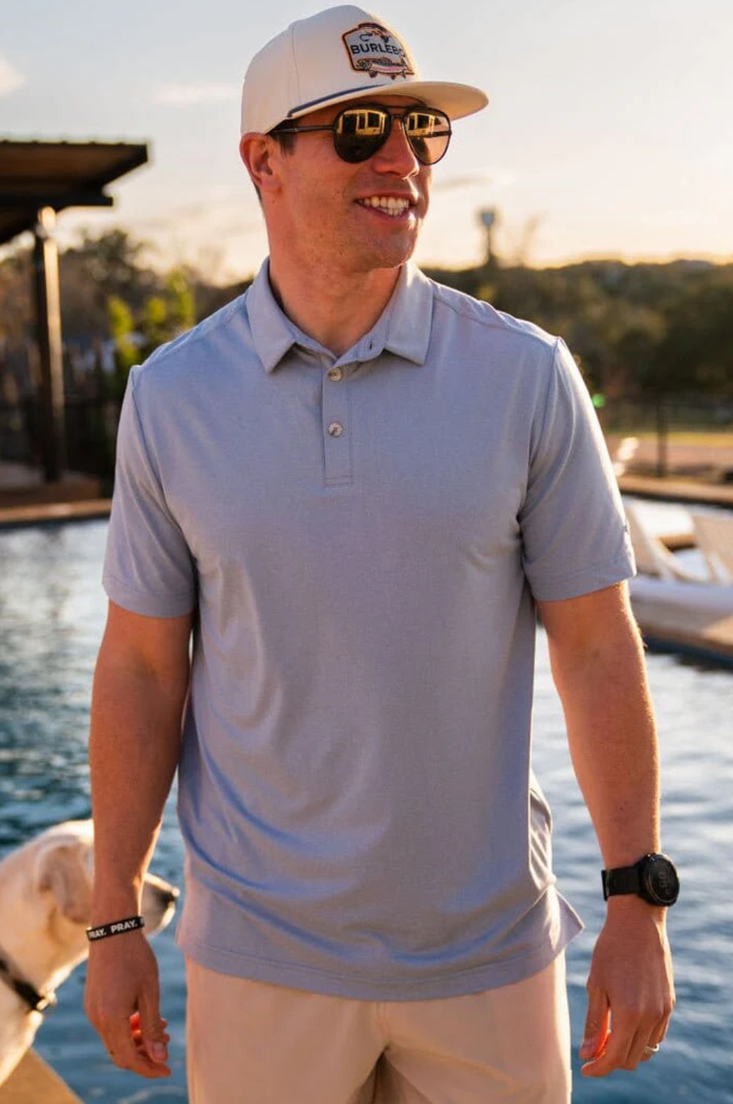 Burlebo - Heather Sky Blue Polo
