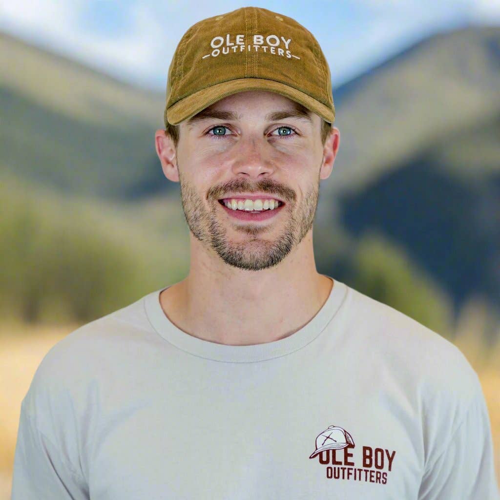 Ole Boy Outfitters - OLE BOY Classic Logo Corduroy Dad Hat - Tan