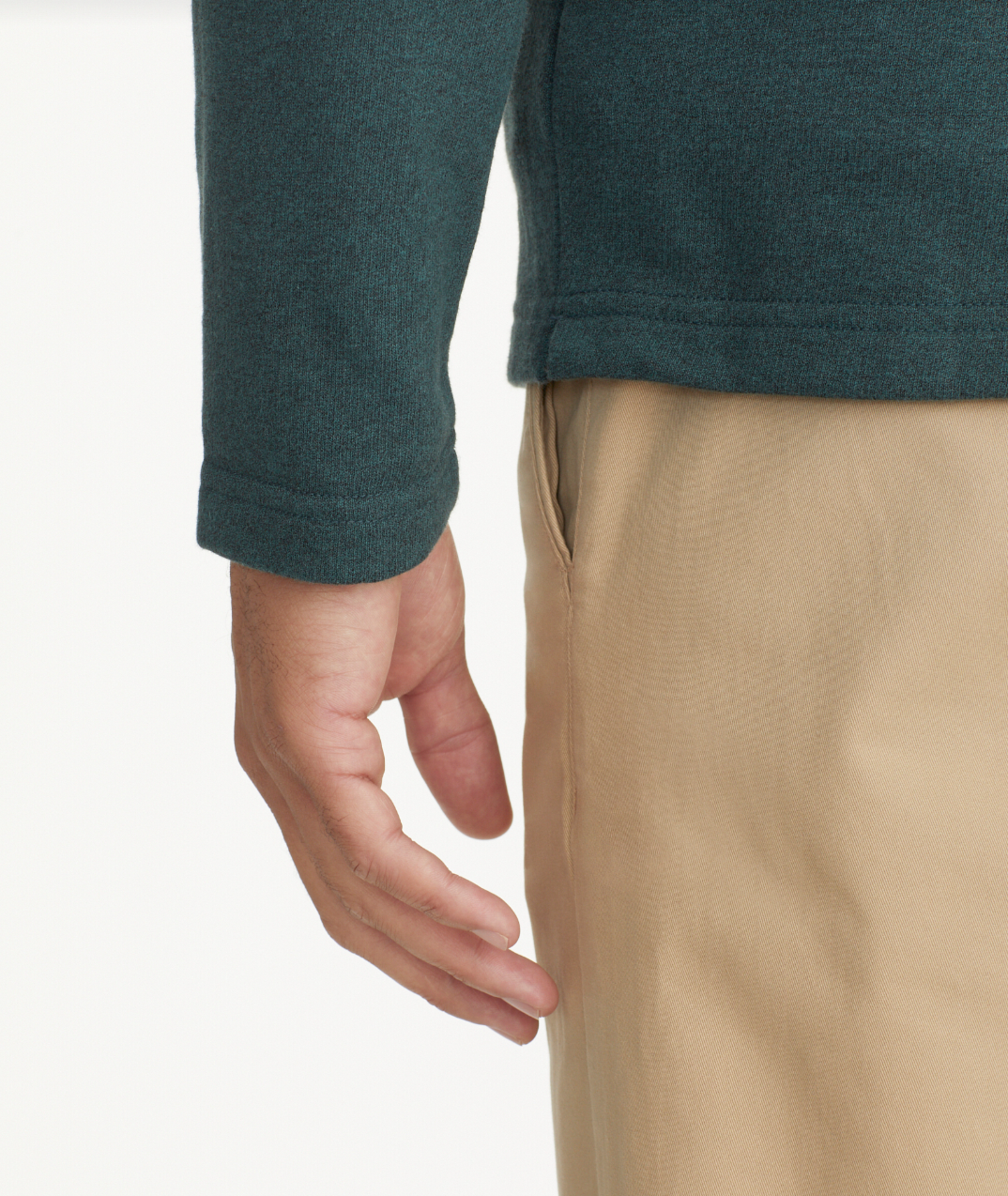 UNTUCKit - Parkson Snap Fleece Pullover in Pine Green