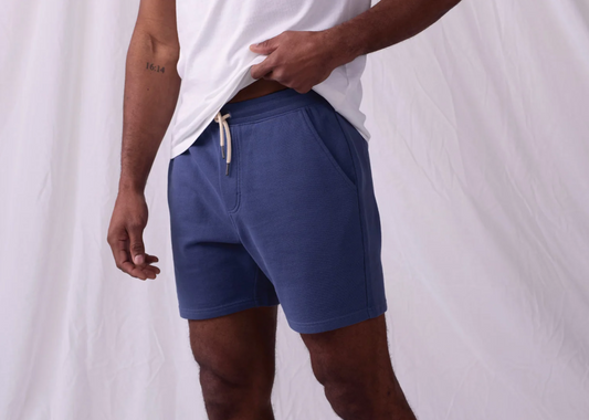 The Normal Brand - Cole Terry Shorts in Vintage Blue