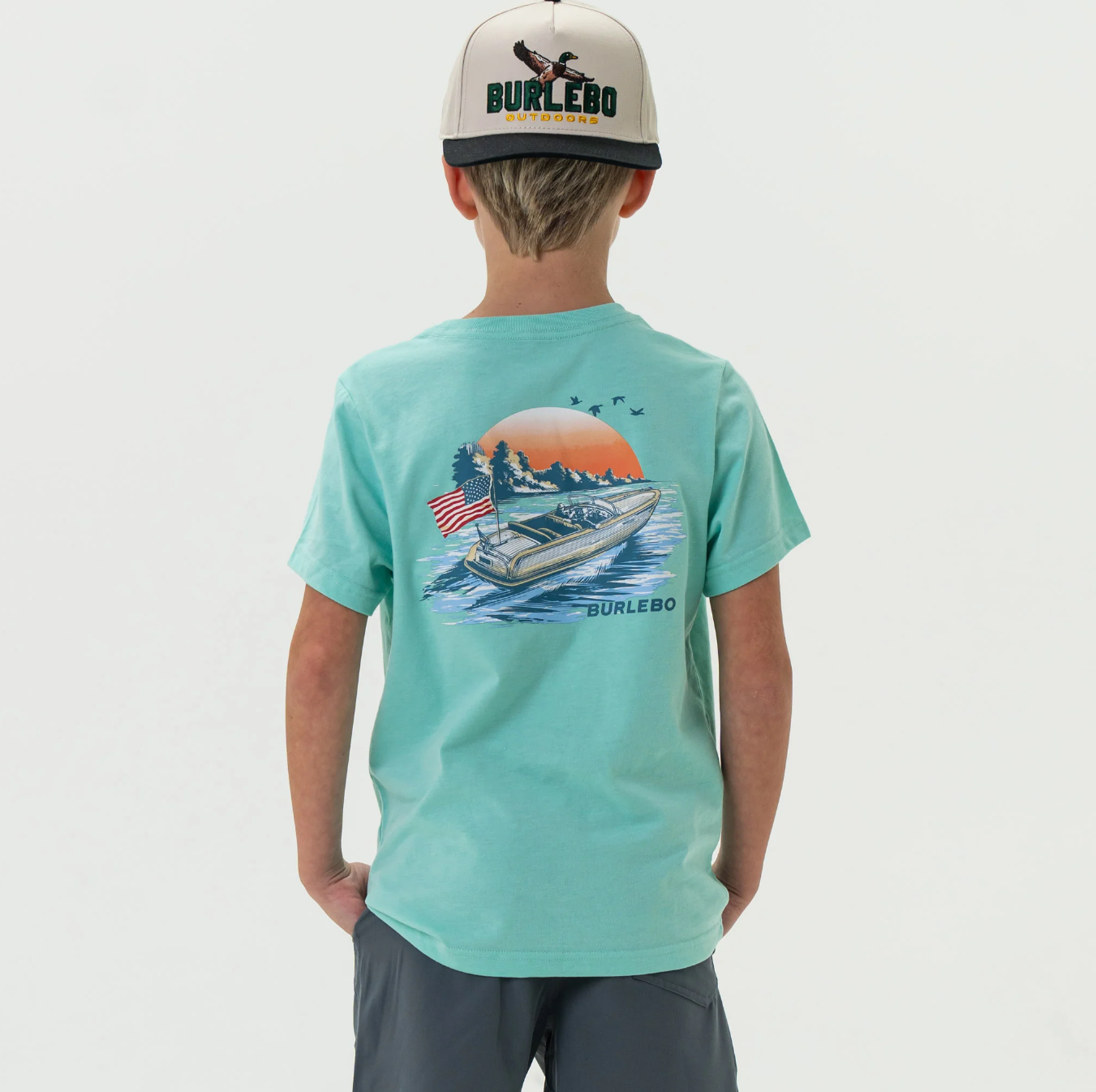 Burlebo - Youth Short Sleeve Lake Weekend Island Reef