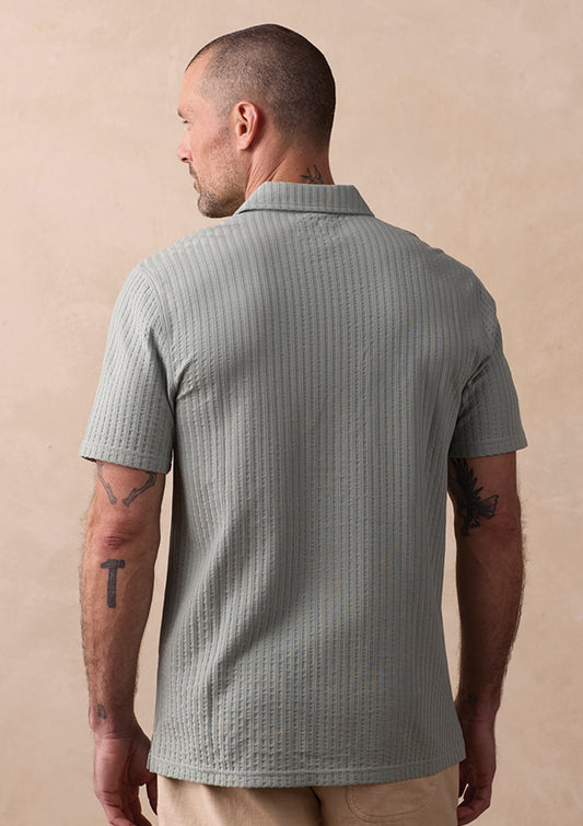 Knit Getaway Button Up in Juniper