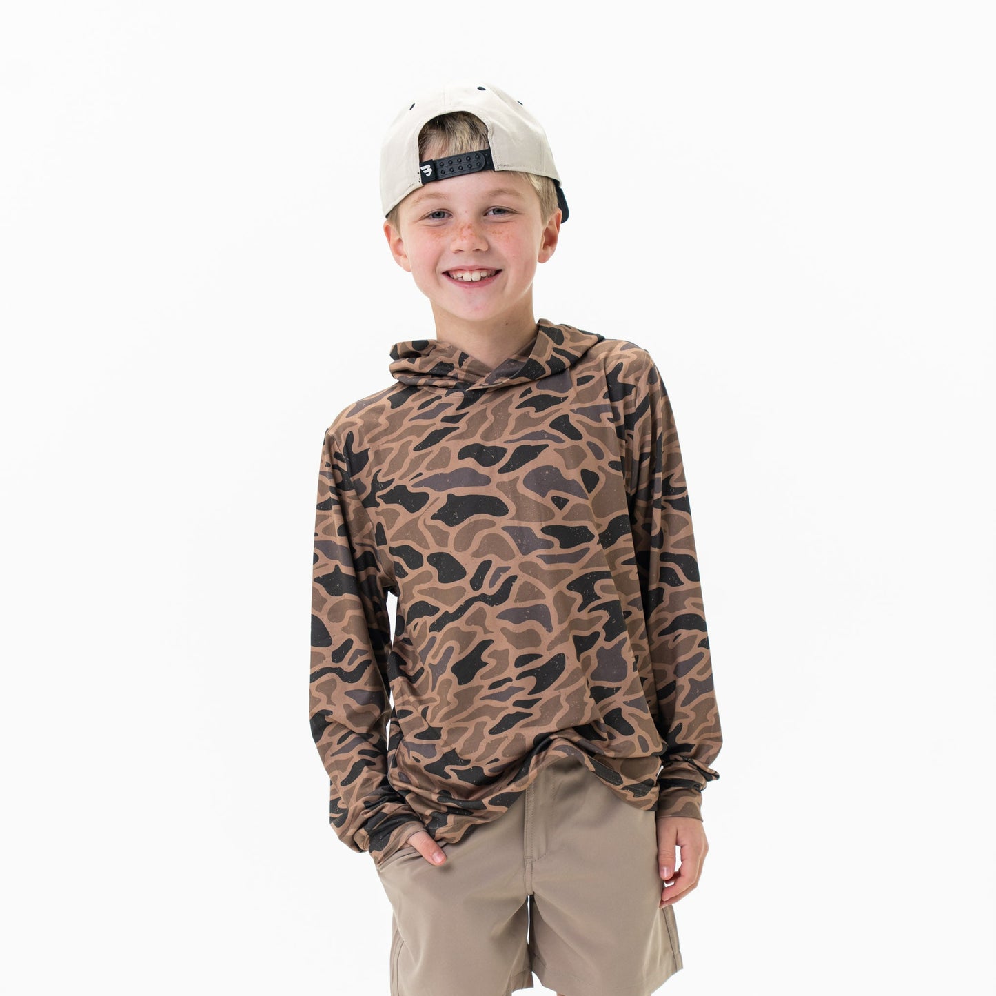 Burlebo- Youth Performance Hoodie Gauge Camo