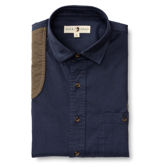 Long Sleeve Woodland Shooting Shirt in Navy