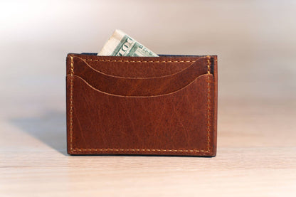 Front Pocket Wallet - American Bison Full-Grain Leather