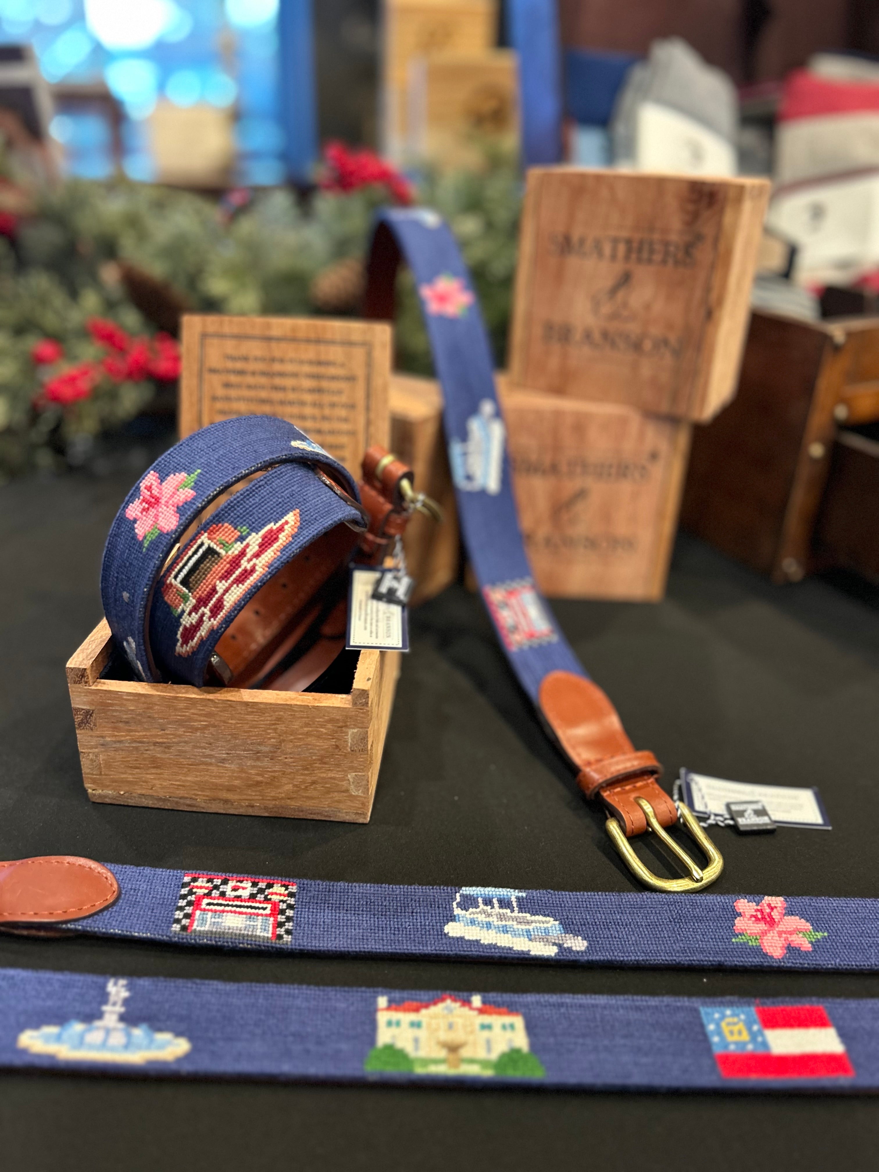 Lagrange Life Belt | Premium Needlepoint Leather Belt – The Dapper Den