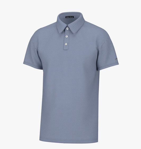 Heritage Printed Polo - Kirkos Blue
